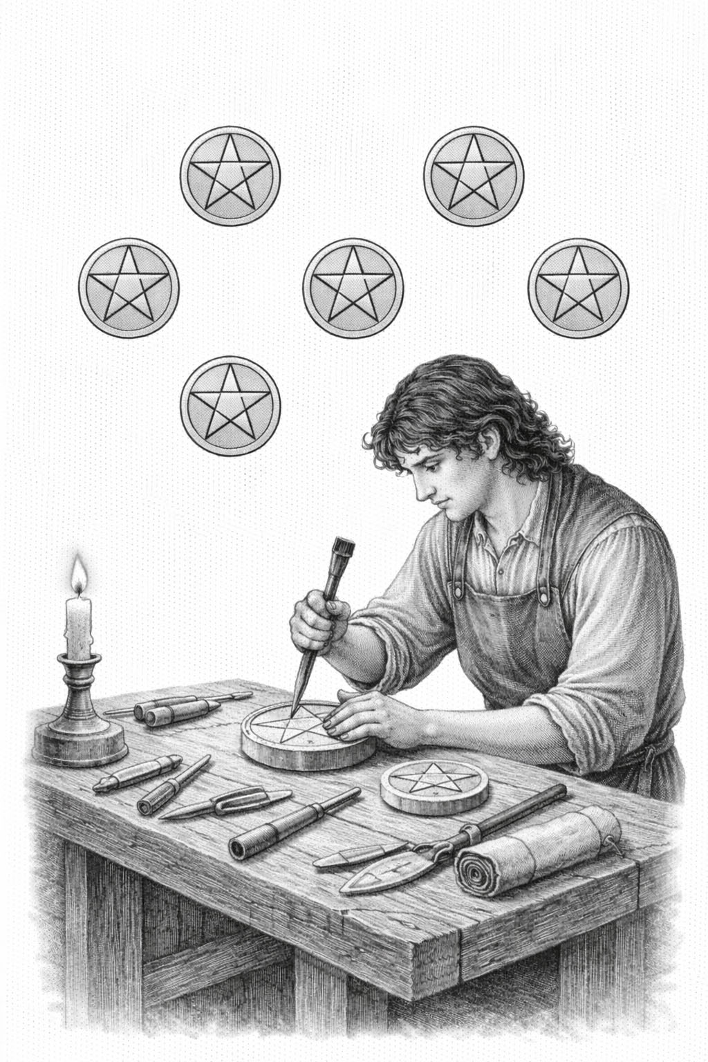 Pentacles Eight